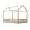Oikiture Kids Wooden Bed Frame Double Size House Platform Natural