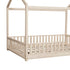 Oikiture Kids Wooden Bed Frame Double Size House Platform Natural