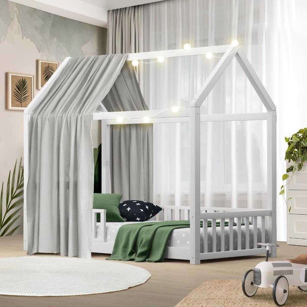 Bed Frame Kids Wooden Single House Style