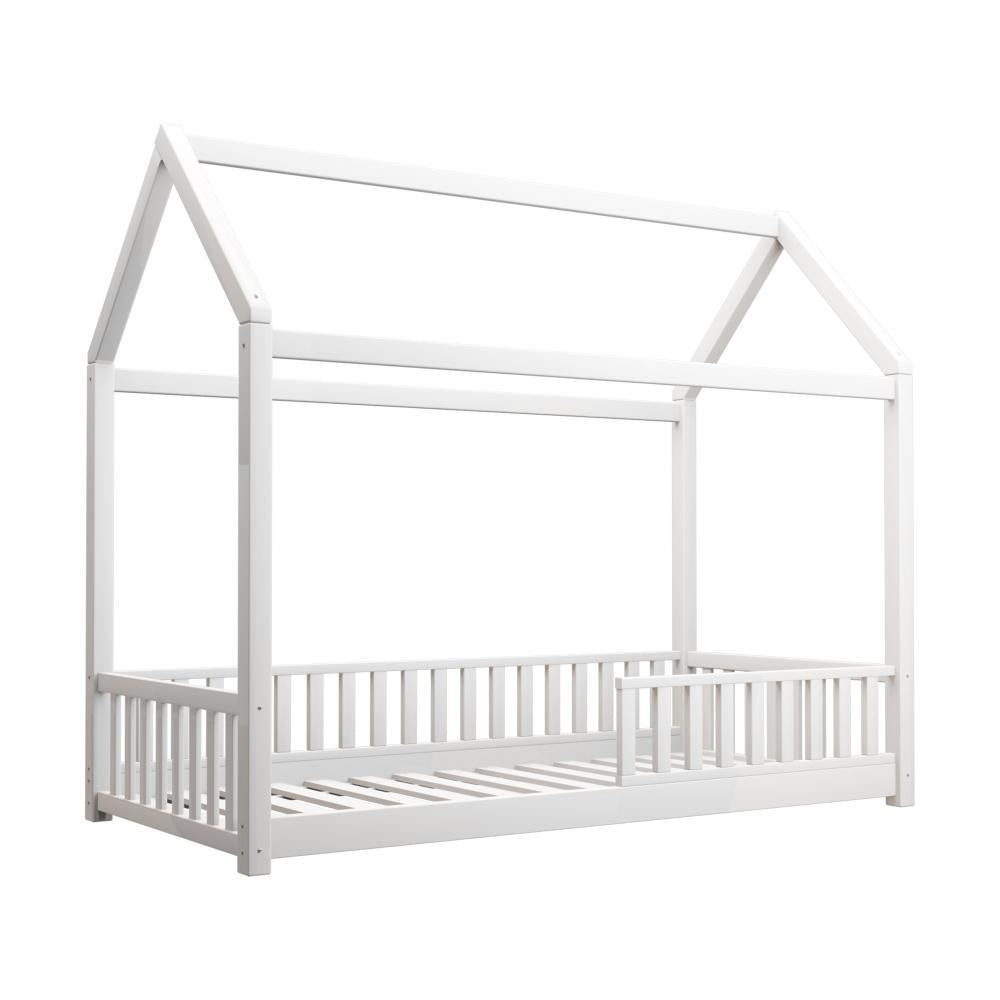 Bed Frame Kids Wooden Single House Style