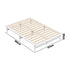 Double Wooden Bed Frame Solid Pine Timber White