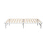 Double Wooden Bed Frame Solid Pine Timber White