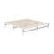 Wooden Bed Frame King Size Solid Pine Wood White