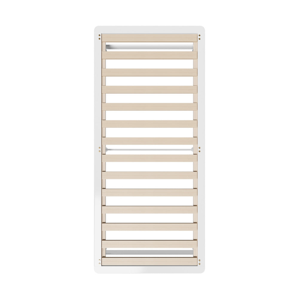 Wooden Bed Frame Pine Timber King Single Size White