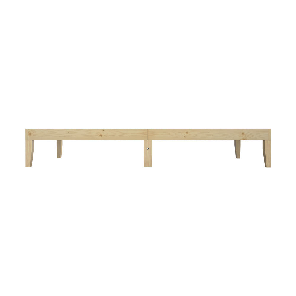 Bed Frame Single Size Pine Wood Bed Base
