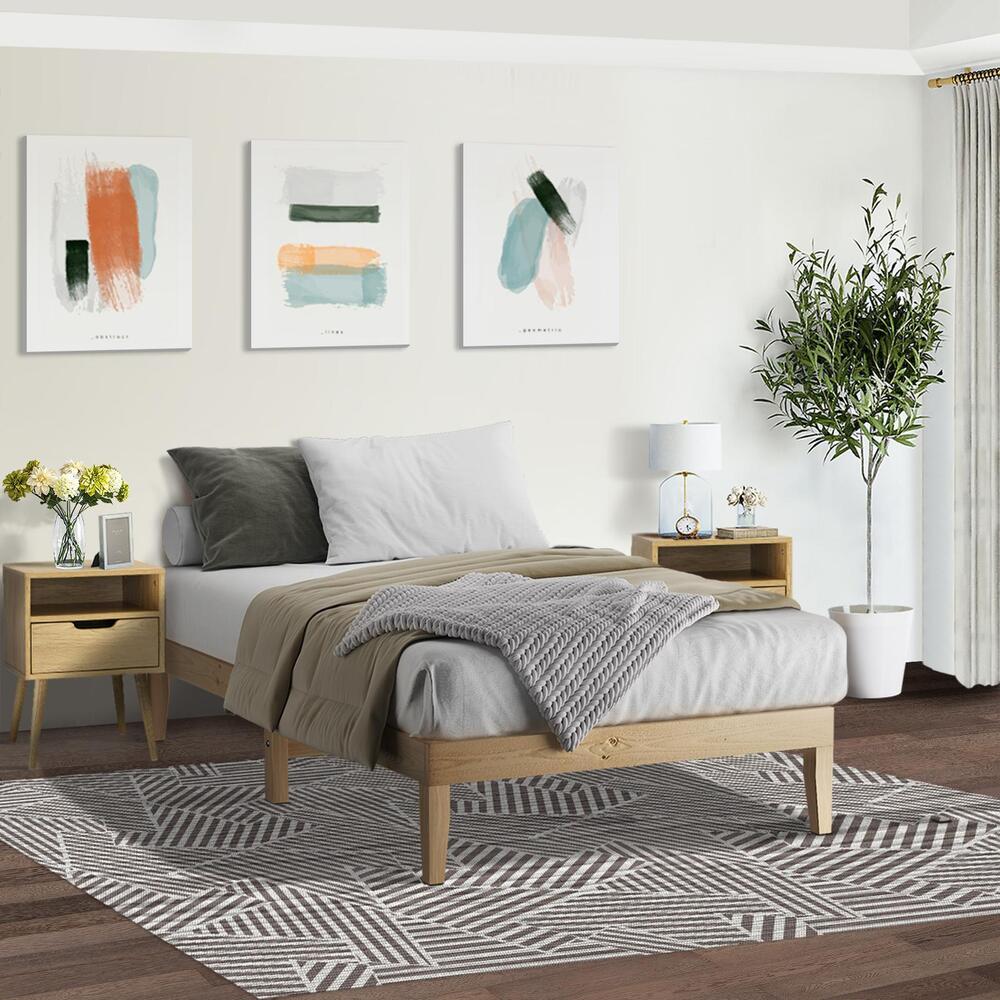Bed Frame Single Size Pine Wood Bed Base