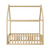 Double House Beds Kids Wooden Bed Frame Timber Base Natural