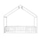 Oikiture Double House Beds Kids Wooden Bed Frame Timber Base White