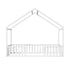 Oikiture Double House Beds Kids Wooden Bed Frame Timber Base White