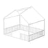 Double House Beds Kids Wooden Bed Frame Timber Base White