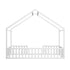 Double House Beds Kids Wooden Bed Frame Timber Base White