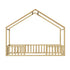 Wooden Kids Bed Frame King Single House Beds Timber Natural