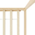 Oikiture Double Kids Wooden Bed Frame House Beds with Fence Natural