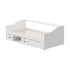 Oikiture Single Kids Bed Frame with Trundle Storage Drawers Timber White
