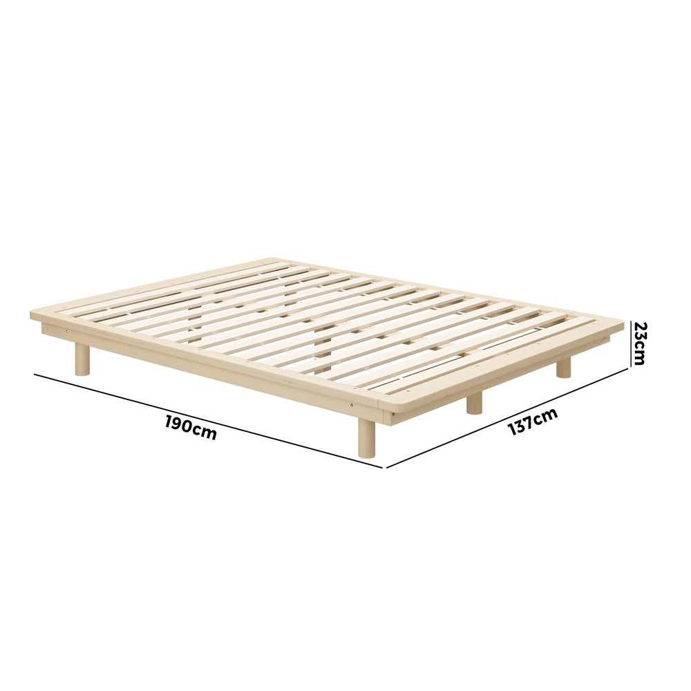 Bed Frame Double Size Wooden Bed Base Timber Platform