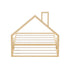 Oikiture Wooden Kids Bed Frame Floor Beds Chimney King Single Natural