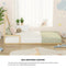 Oikiture Wooden Kids Bed Frame Floor Beds Chimney King Single Natural
