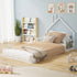 Wooden Kids Bed Frame Floor Beds Chimney King Single White