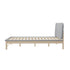 Oikiture Wooden Bed Frame with Padded Fabric Edges Headboard Double Size