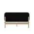 Oikiture Wooden Bed Frame with Padded Fabric Edges Headboard Double Size