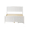 Wooden Bed Frame Double Size with Trundle Drawers White