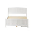 Wooden Bed Frame Double Size with Trundle Drawers White