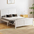 Bed Frame Double Size Timber Platform White