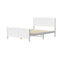 Bed Frame Double Size Timber Platform White