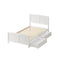 Oikiture Wooden Bed Frame – King Single, Pine, 2 Trundle Drawers, Hampton Style, White