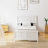 Wooden Bed Frame King Single with Trundle Drawers White