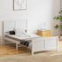 Bed Frame King Singe Size Timber Platform White