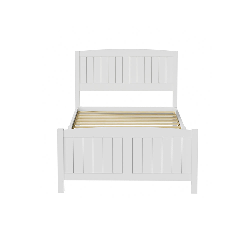 Bed Frame King Singe Size Timber Platform White