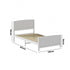 Bed Frame King Singe Size Timber Platform White