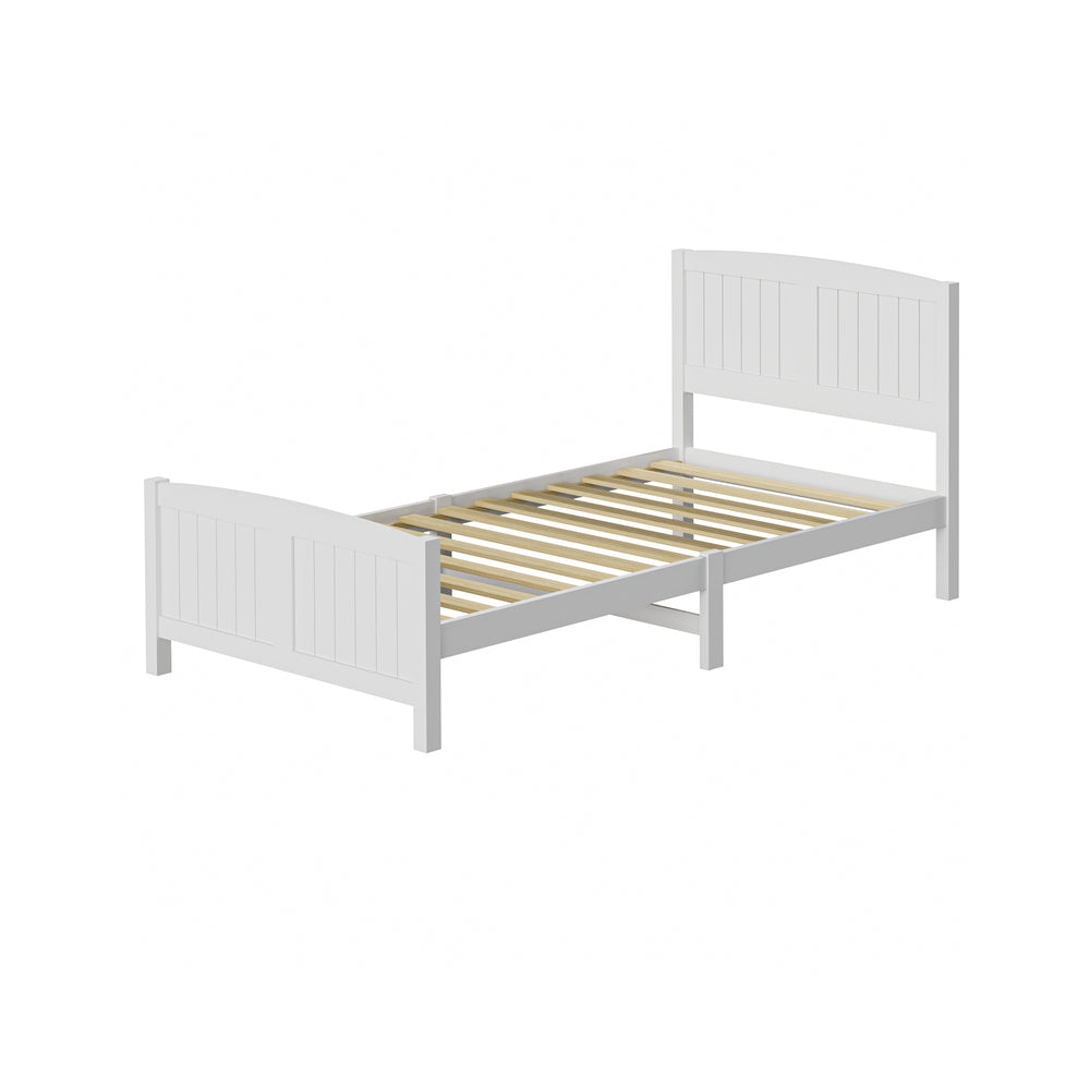 Bed Frame King Singe Size Timber Platform White