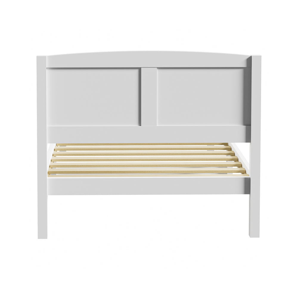 Bed Frame King Singe Size Timber Platform White
