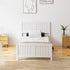 Bed Frame King Singe Size Timber Platform White