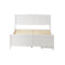 Wooden Bed Frame Queen Size with Trundle Drawers White