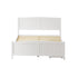 Wooden Bed Frame Queen Size with Trundle Drawers White