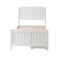 Wooden Bed Frame Single Size with Trundle Drawers White