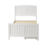 Wooden Bed Frame Single Size with Trundle Drawers White