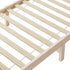 Wooden Bed Frame Single Size with Trundle Drawers White