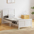 Bed Frame Singe Size Timber Platform White