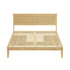 Double Wooden Bed Frame with 2 Drawers Rattan Headboard