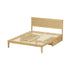 Double Wooden Bed Frame with 2 Drawers Rattan Headboard