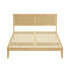 Queen Size Wooden Bed Frame & Wicker Rattan Headboard