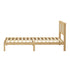Queen Size Wooden Bed Frame & Wicker Rattan Headboard