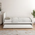 Oikiture Trundle Bed Frame Single Size Wooden Daybed White
