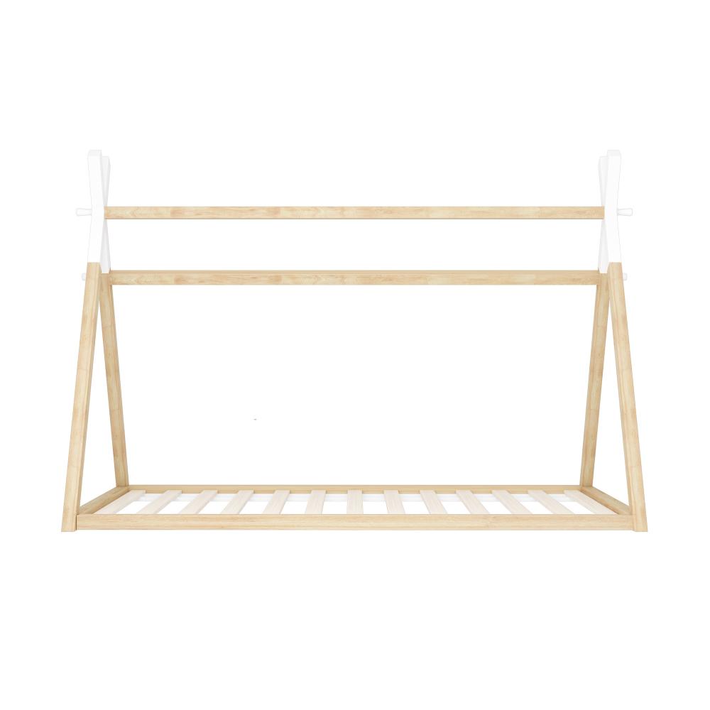 Kids Bed Frame Wooden King Single Teepee House