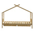 House Bed Frame Wooden Single Size with Drawers