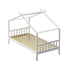 Bed Frame Wooden Kids Single Timber House Beds White